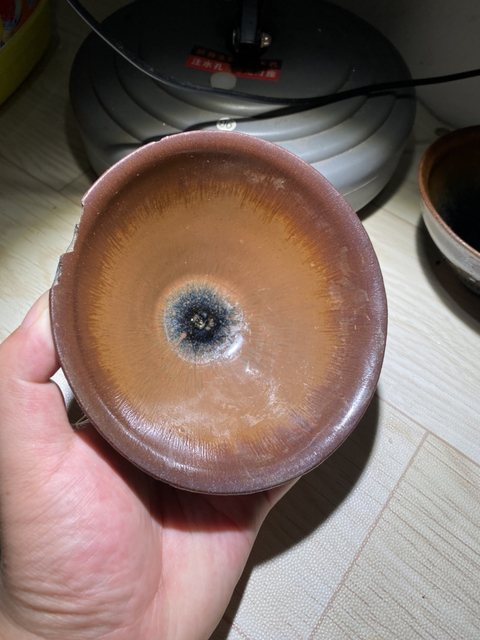 古玩陶瓷柿紅釉建窯盞拍賣，當前價格6800元