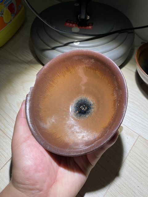 古玩陶瓷柿紅釉建窯盞拍賣，當前價格6800元