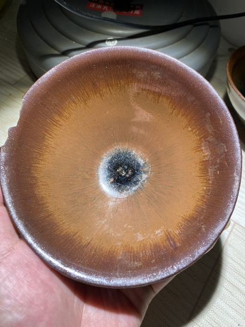 古玩陶瓷柿紅釉建窯盞拍賣，當前價格6800元