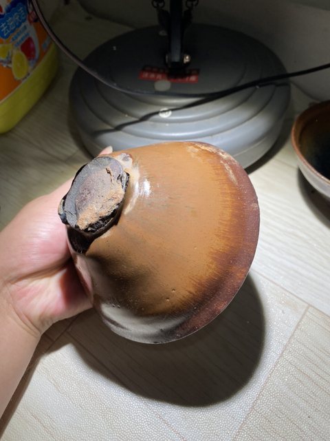 古玩陶瓷柿紅釉建窯盞拍賣，當前價格6800元