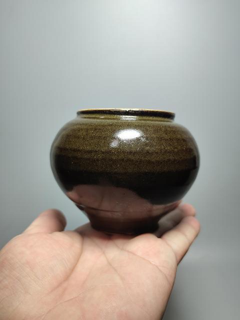 古玩陶瓷宋金耀州窯茶葉末釉茶入（茶器）拍賣，當前價格1999元