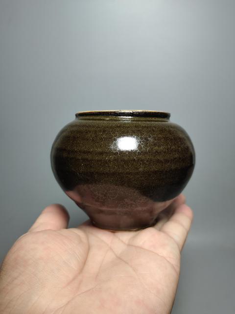 古玩陶瓷宋金耀州窯茶葉末釉茶入（茶器）拍賣，當前價格1999元