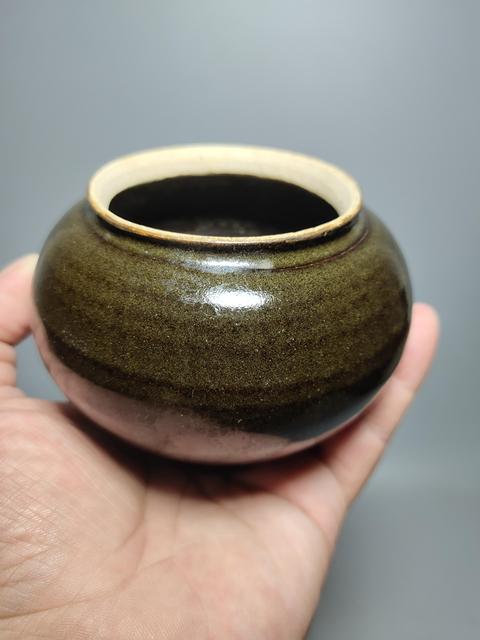 古玩陶瓷宋金耀州窯茶葉末釉茶入（茶器）拍賣，當前價格1999元