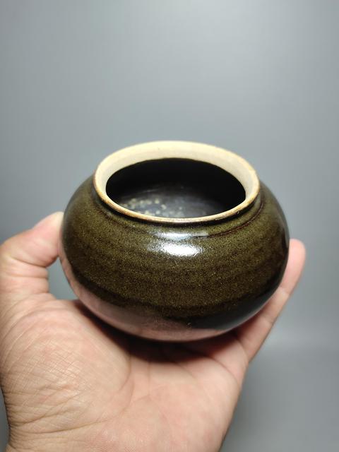 古玩陶瓷宋金耀州窯茶葉末釉茶入（茶器）拍賣，當前價格1999元