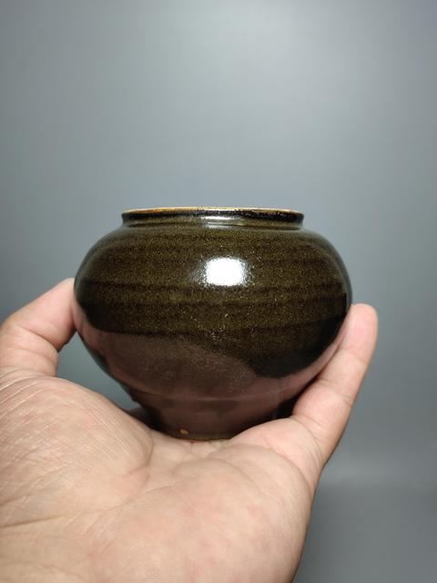 古玩陶瓷宋金耀州窯茶葉末釉茶入（茶器）拍賣，當前價格1999元