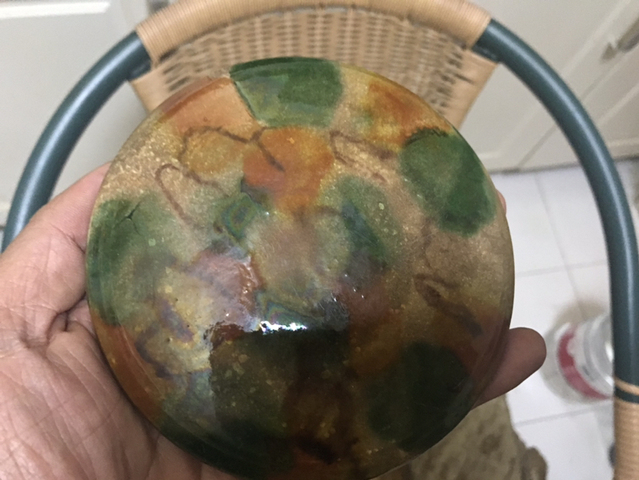 古玩陶瓷民國(guó).虎皮三彩蔗節(jié)罐拍賣，當(dāng)前價(jià)格1600元