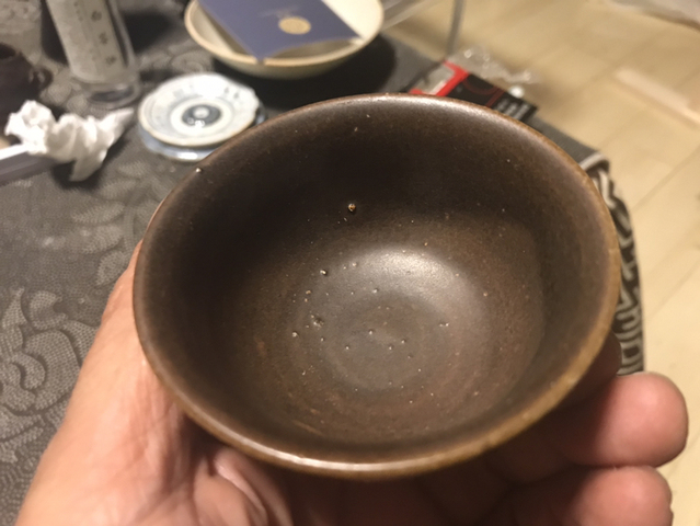 古玩陶瓷元?吉州窯系醬釉杯拍賣，當前價格1600元