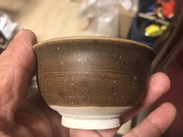 古玩陶瓷元?吉州窯系醬釉杯拍賣，當前價格1600元