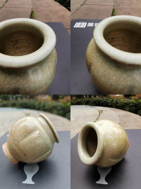 古玩陶瓷宋代龍泉窯系青瓷瓜楞罐拍賣,當(dāng)前價格5000元