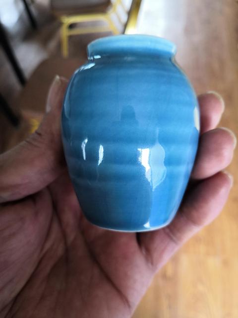 古玩陶瓷天藍釉小罐拍賣，當前價格500元
