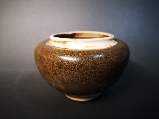 古玩陶瓷元代磁茶葉末釉罐拍賣，當(dāng)前價格500元