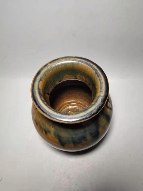 古玩陶瓷元代?紫金釉雙系罐拍賣，當前價格3580元