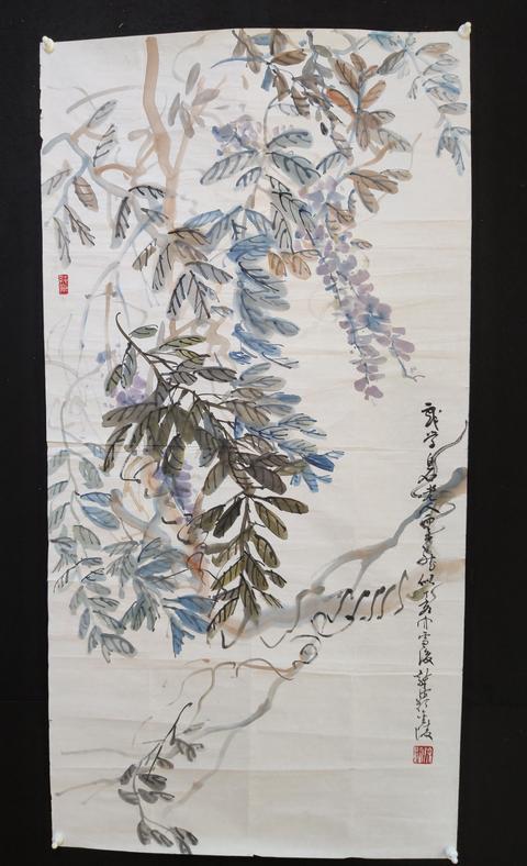 古玩字畫江蘇省書協理事 徐煦(徐純原)花卉拍賣,當前價格400元