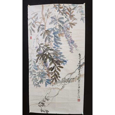 古玩字畫江蘇省書協理事 徐煦(徐純原)花卉拍賣,當前價格400元