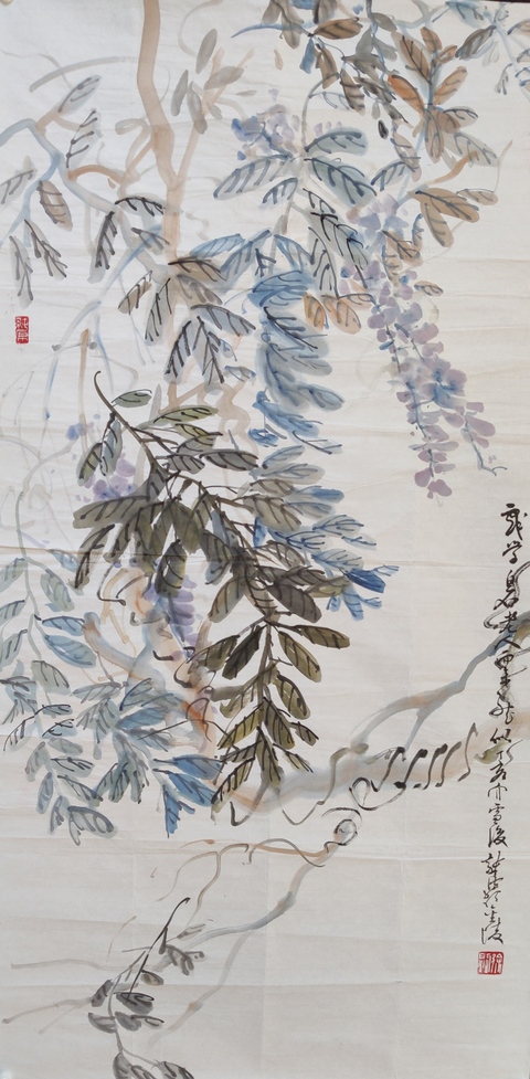 古玩字畫江蘇省書協理事 徐煦(徐純原)花卉拍賣,當前價格400元