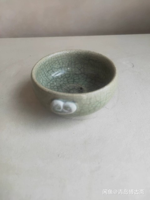 古玩陶瓷元末明初龍泉臥足杯拍賣,當前價格1380元