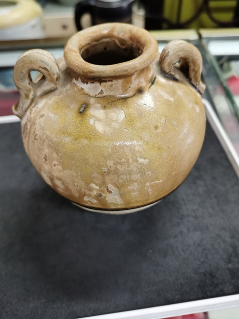 古玩陶瓷黃釉雙系罐拍賣,當(dāng)前價格4500元