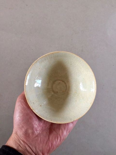 古玩陶瓷景德鎮窯系青白釉斗笠盞拍賣，當前價格2800元