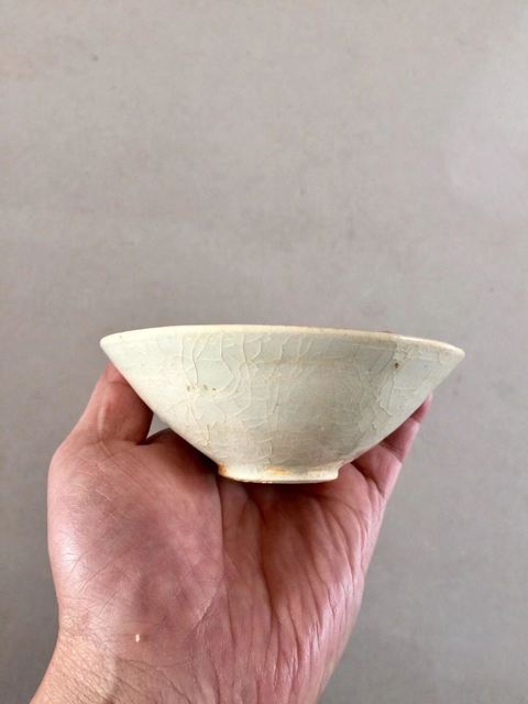 古玩陶瓷景德鎮窯系青白釉斗笠盞拍賣，當前價格2800元