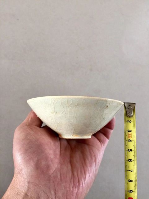 古玩陶瓷景德鎮窯系青白釉斗笠盞拍賣，當前價格2800元