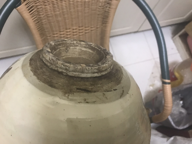 古玩陶瓷明末?褐彩詩文四系罐拍賣，當前價格1680元