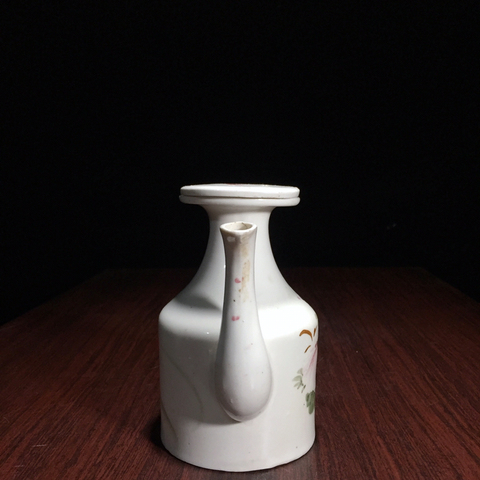 古玩陶瓷民國花卉紋油壺拍賣，當前價格699元