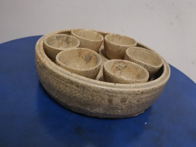 古玩陶瓷青釉六盞盤拍賣，當前價格1000元