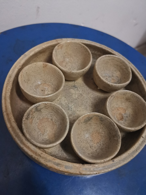 古玩陶瓷青釉六盞盤拍賣，當前價格1000元