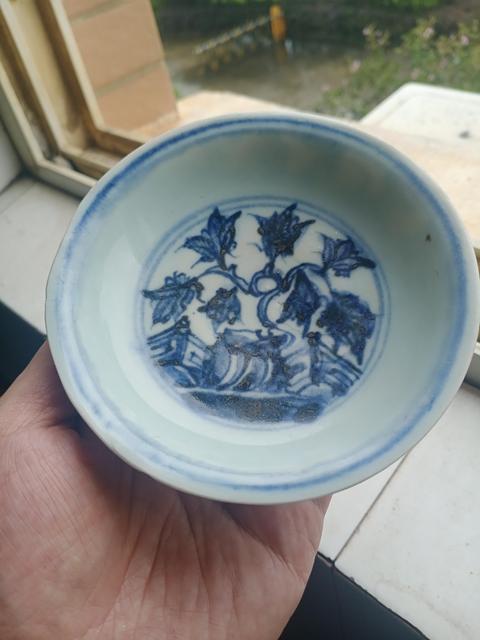 古玩陶瓷青花花卉紋盤拍賣,當(dāng)前價(jià)格388元