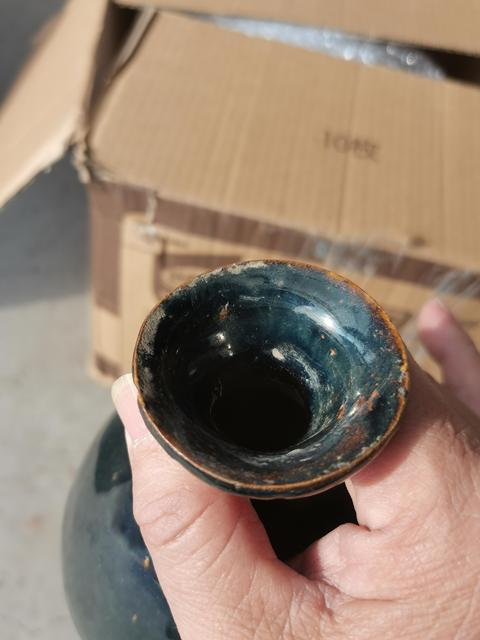 古玩陶瓷磁州窯窯變黑釉玉壺春瓶，漂亮拍賣，當(dāng)前價格1899元