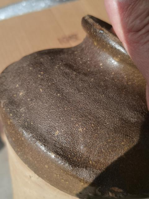 古玩陶瓷明代?茶葉末釉敞口梅瓶拍賣，當(dāng)前價格1550元