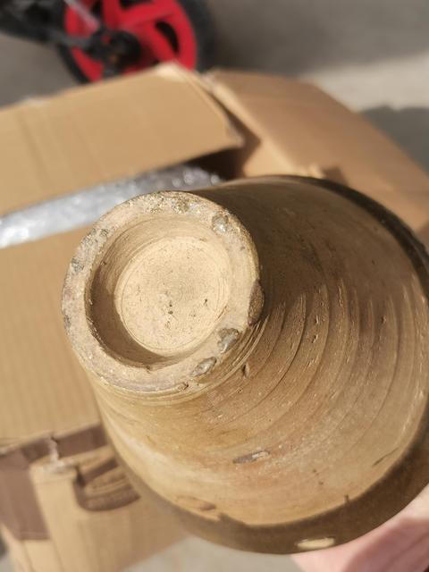 古玩陶瓷明代?茶葉末釉敞口梅瓶拍賣，當(dāng)前價格1550元