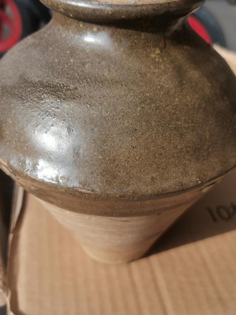 古玩陶瓷明代?茶葉末釉敞口梅瓶拍賣，當(dāng)前價格1550元