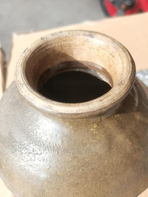 古玩陶瓷明代?茶葉末釉敞口梅瓶拍賣，當(dāng)前價格1550元