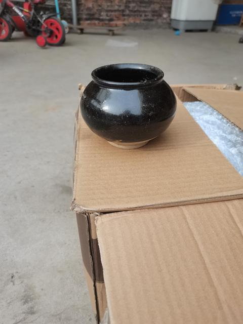 古玩陶瓷磁州窯黑釉茶入,磁州窯到代的真品拍賣,當(dāng)前價格1666元