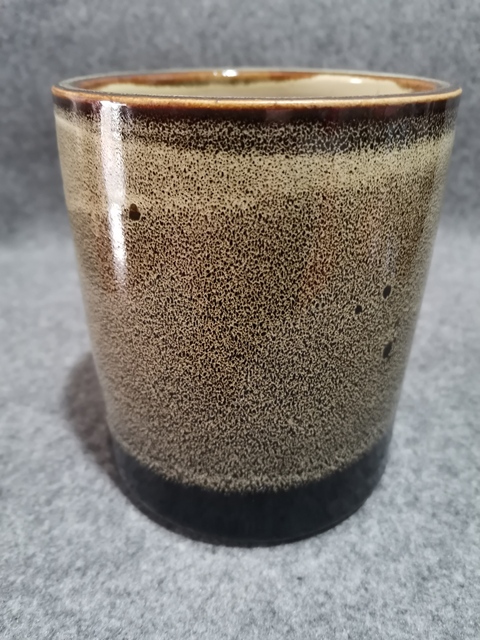 古玩陶瓷磁州窯褐釉窯變筆筒拍賣，當前價格500元