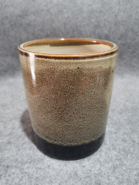 古玩陶瓷磁州窯褐釉窯變筆筒拍賣，當前價格500元