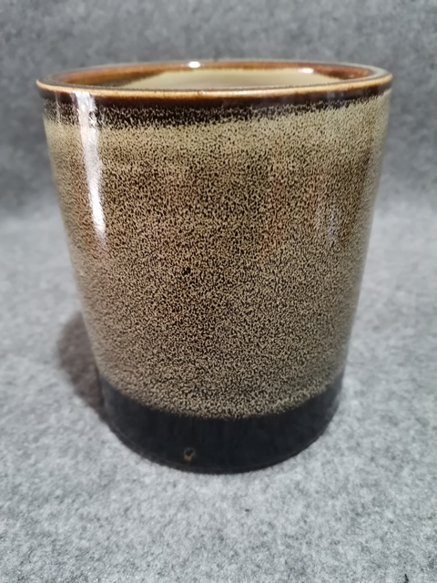古玩陶瓷磁州窯褐釉窯變筆筒拍賣，當前價格500元