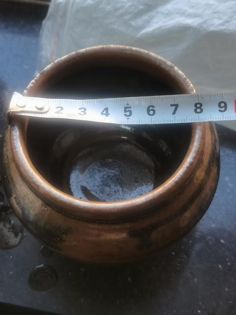 古玩陶瓷元代早期山西窯口窯變醬釉小罐，比圖片漂亮，有條紋拍賣，當前價格466元