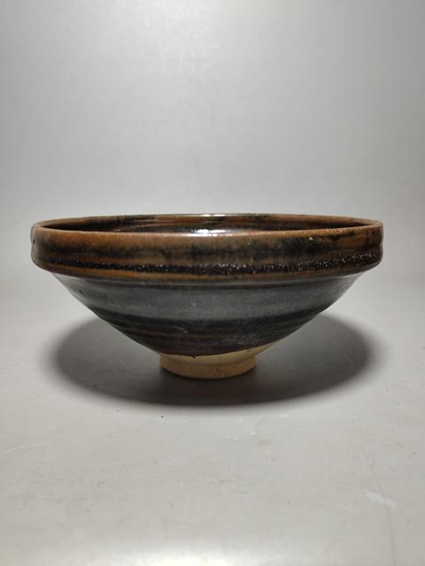 古玩陶瓷金代磁州窯兔毫釉斗笠大碗（兔豪斗笠）拍賣，當前價格1500元