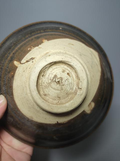 古玩陶瓷金代磁州窯兔毫釉斗笠大碗（兔豪斗笠）拍賣，當前價格1500元