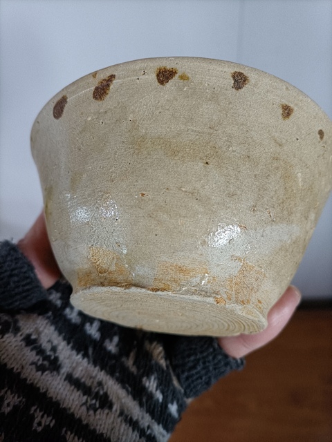 古玩陶瓷越窯系青瓷點彩碗拍賣，當前價格1999元