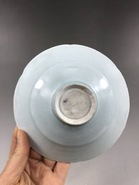 古玩陶瓷南宋湖田窯刻牡丹花六缺筆洗拍賣，當前價格2200元