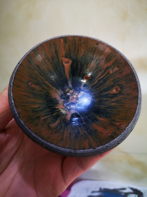 古玩陶瓷宋代建窯柿紅釉兔毫盞（960年-1279年）拍賣，當前價格999元