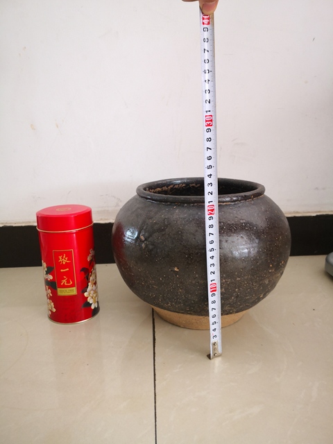 古玩陶瓷山西窯口黑釉大罐拍賣，當前價格1800元