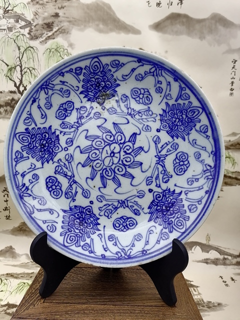 古玩陶瓷明代青花壓手杯拍賣，當前價格366元