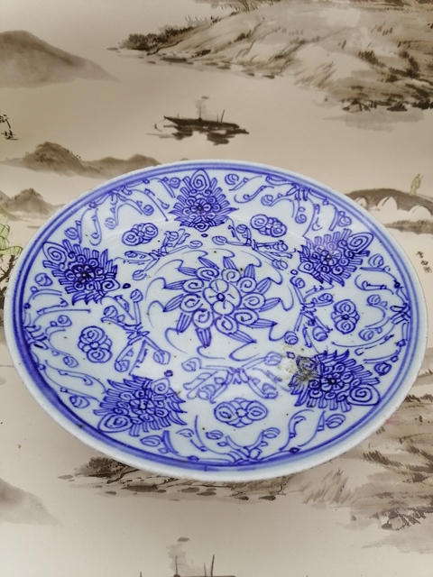 古玩陶瓷明代青花壓手杯拍賣，當前價格366元