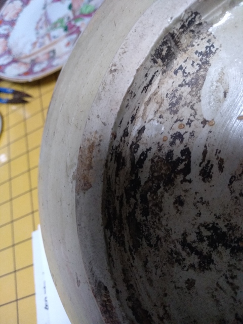 古玩陶瓷白釉印花卉紋盤拍賣，當前價格1500元