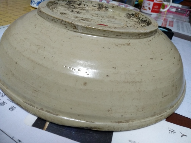 古玩陶瓷白釉印花卉紋盤拍賣，當前價格1500元