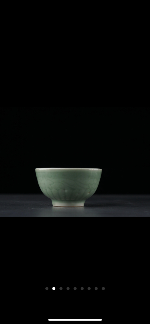 古玩陶瓷清.梅子青暗刻壽字紋杯拍賣,當(dāng)前價(jià)格1999元
